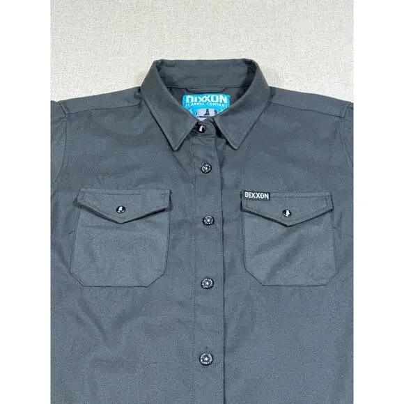 Dixxon Flannel Mens Large Gray The Ned Button Front Long Sleeve Flannel Shirt - Picture 8 of 8